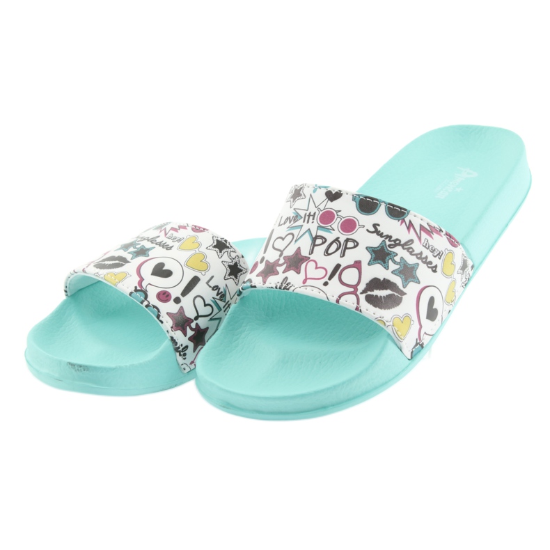 American Club zöld profilú napszemüveg papucs fehér fekete rózsaszín 3