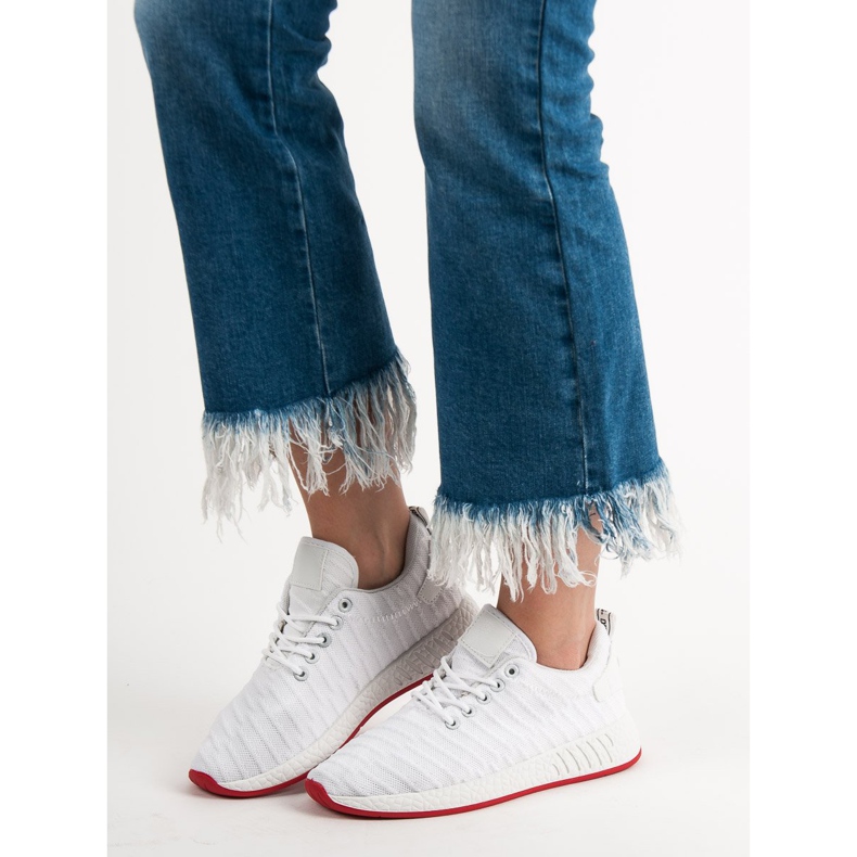 SHELOVET Divatos textil lábbeli fehér 1