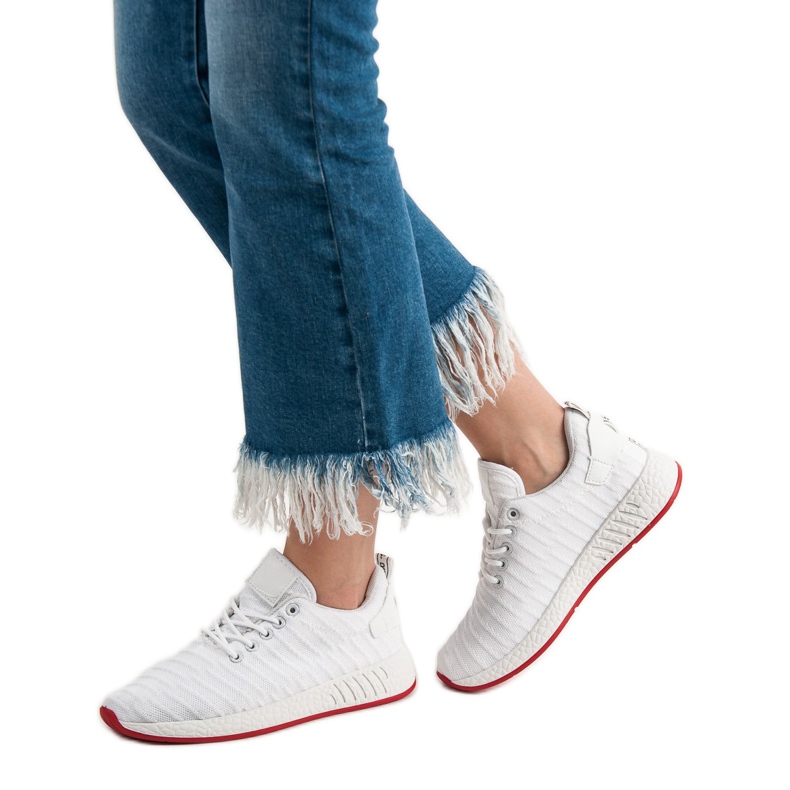 SHELOVET Divatos textil lábbeli fehér 2