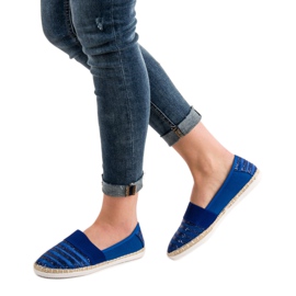 Kayla Fényes espadrillák kék 2