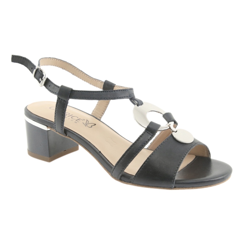 Szandálok Caprice 28211 sötétkék díszítéssel szürke 1