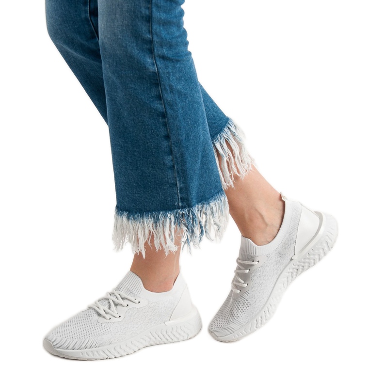 SHELOVET Textil sportcipő fehér 2