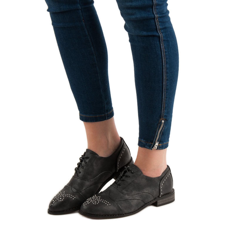 Primavera Brogues With Strassz szürke 2