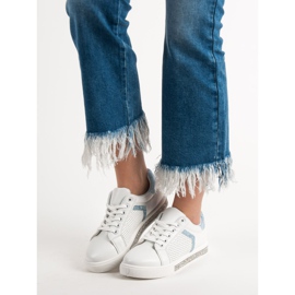 Ideal Shoes Sportcipő köbös cirkónium -dioxiddal fehér 1