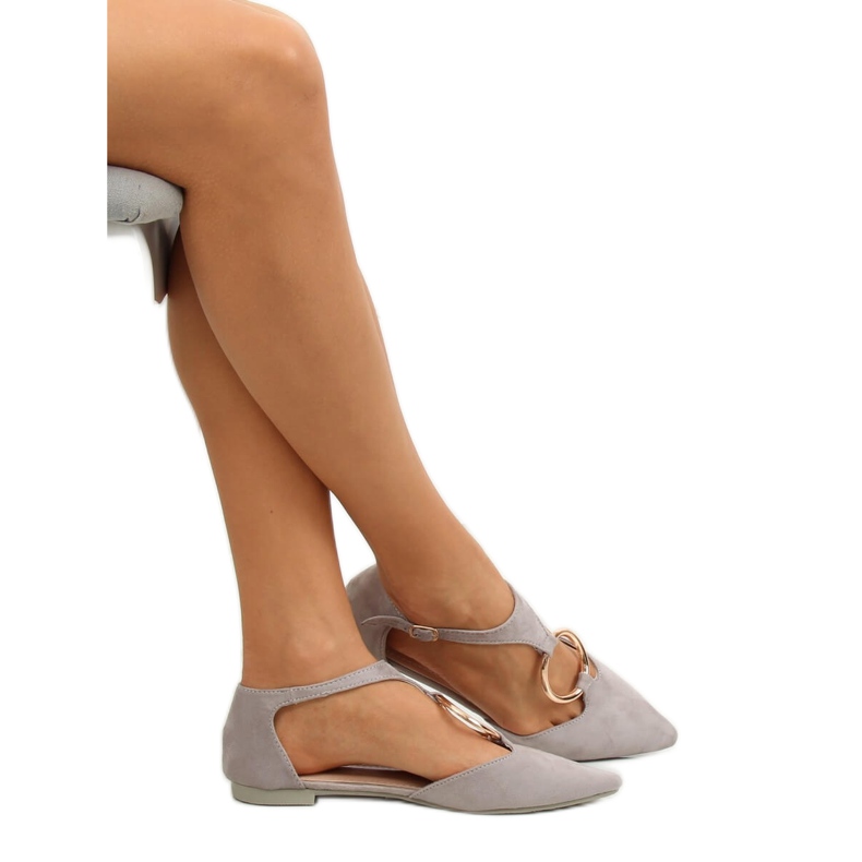Szürke nyitott balerinák JN7119 L. SZÜRKE 2 Szürke nyitott balerinák JN7119 L. SZÜRKE 2