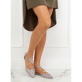 Szürke nyitott balerinák JN7119 L. SZÜRKE 1