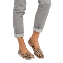 Cipők lordsy kígyóbőrrel MM50188 Snake barna 1