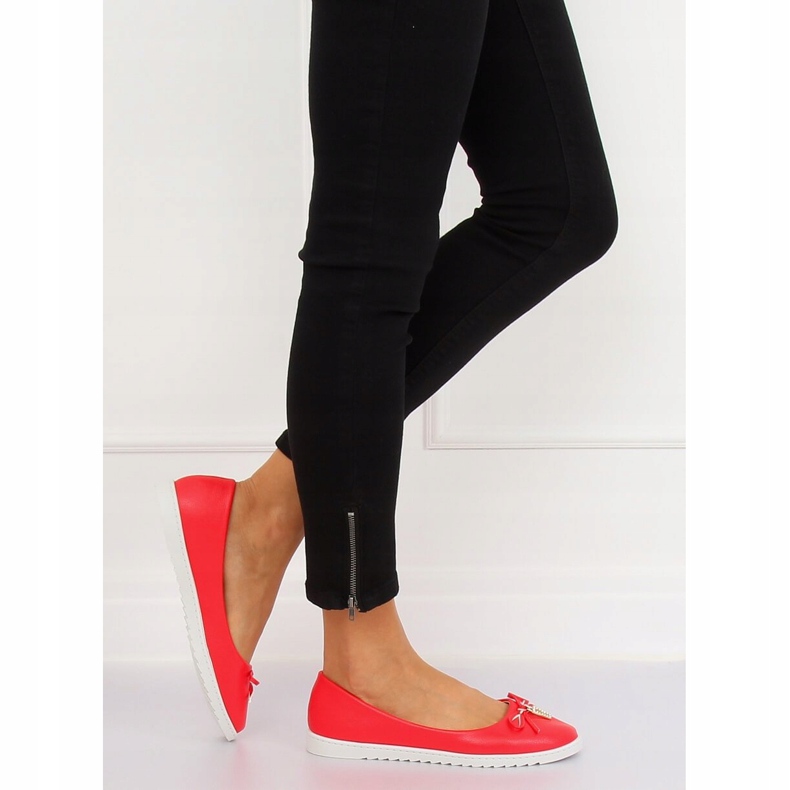 Piros női balerinák YSD-04 Red 2