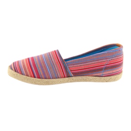 McKey 821 Espadrilles barna piros kék rózsaszín 2