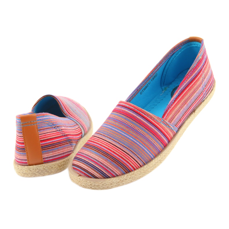 McKey 821 Espadrilles barna piros kék rózsaszín 4