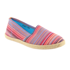 McKey 821 Espadrilles barna piros kék rózsaszín 1