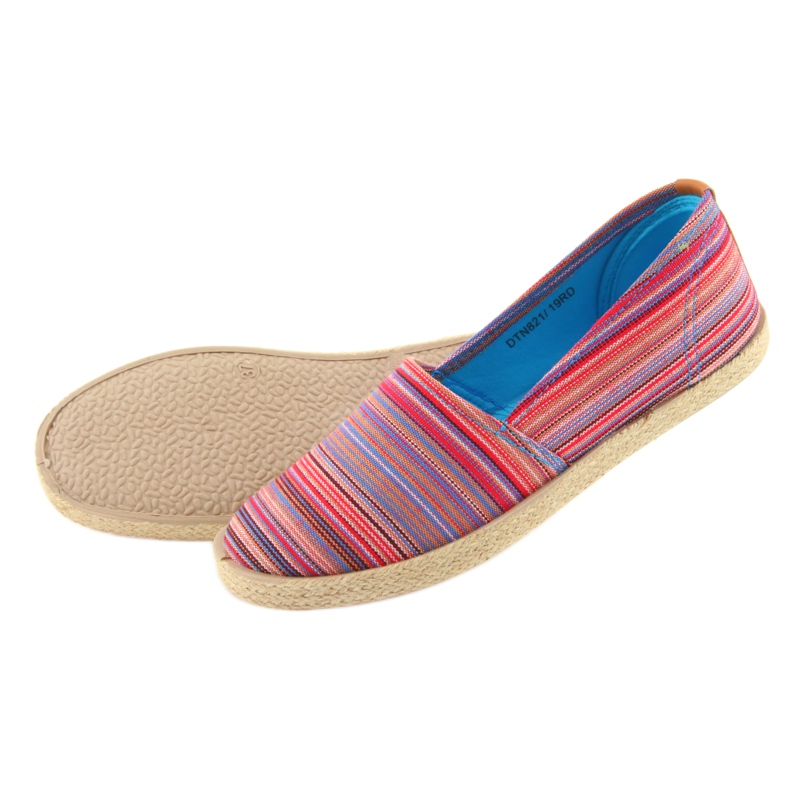 McKey 821 Espadrilles barna piros kék rózsaszín 5