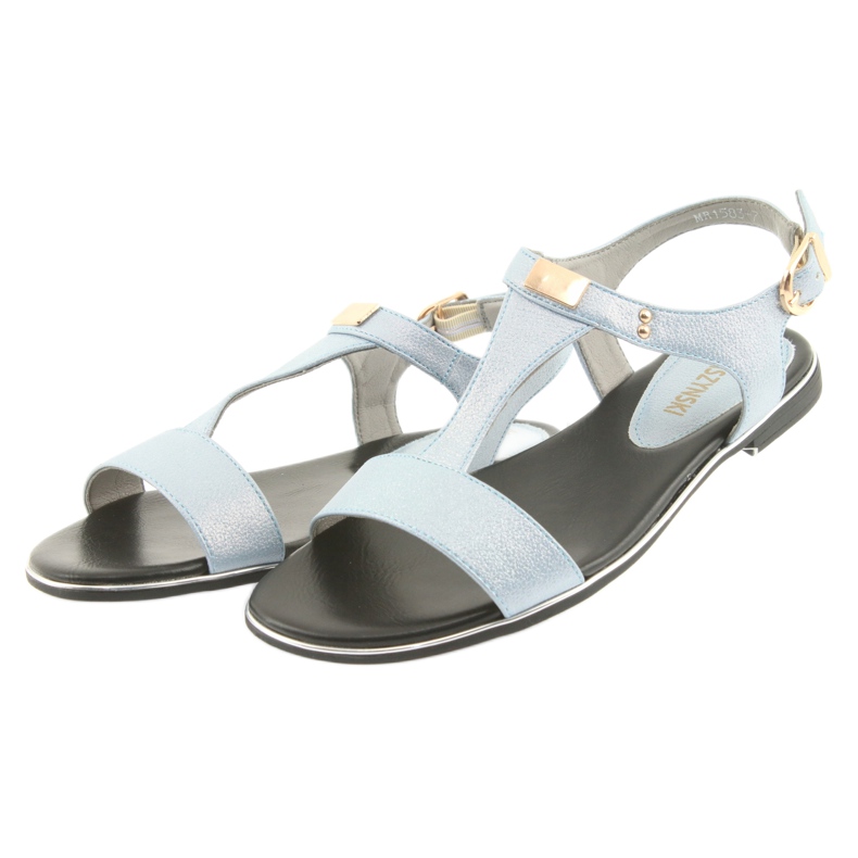 M.Daszyński Szandál kék gyöngyház Daszyński MR1583-7 3 M.Daszyński Szandál kék gyöngyház Daszyński MR1583-7 3