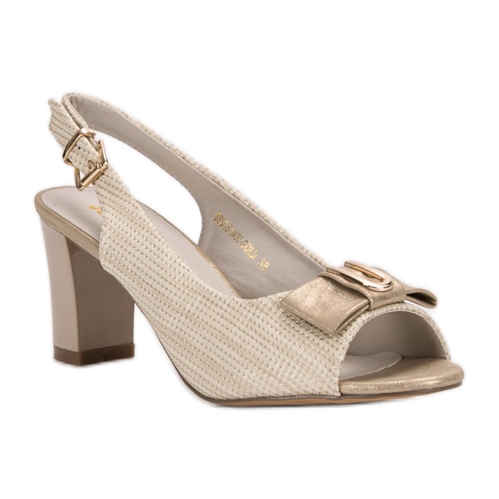 SHELOVET Elegáns szandál íjjal sárga 2