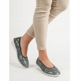 Filippo Sötét szürke bőr balettcipő 2