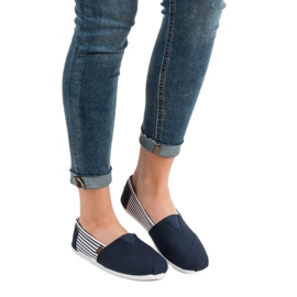 SHELOVET Slip On Light Cipők fehér sötétkék 1