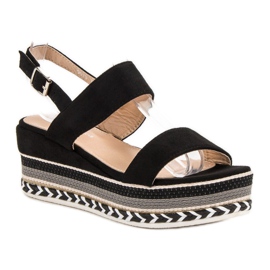 Primavera Boho Wedge szandál fekete 2
