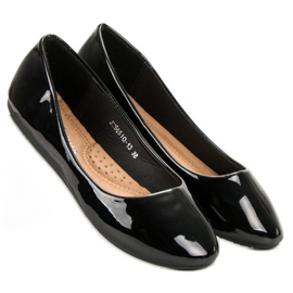 GUAPISSIMA Lakkozott balerinák fekete 2