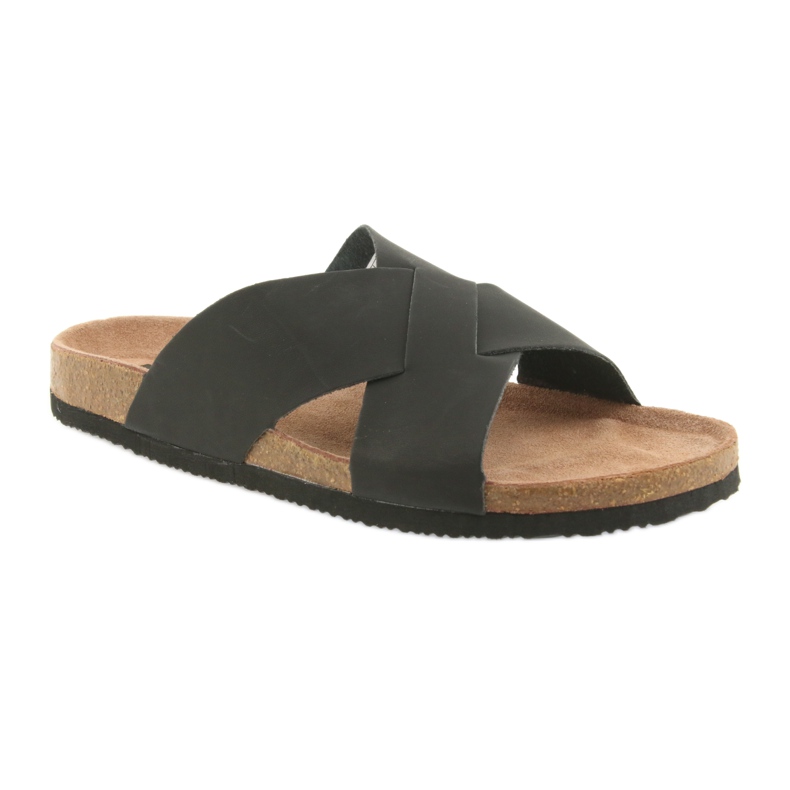 Férfi profilozott Big Star 174603 fekete papucs 1