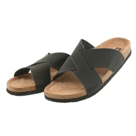 Férfi profilozott Big Star 174603 fekete papucs 3