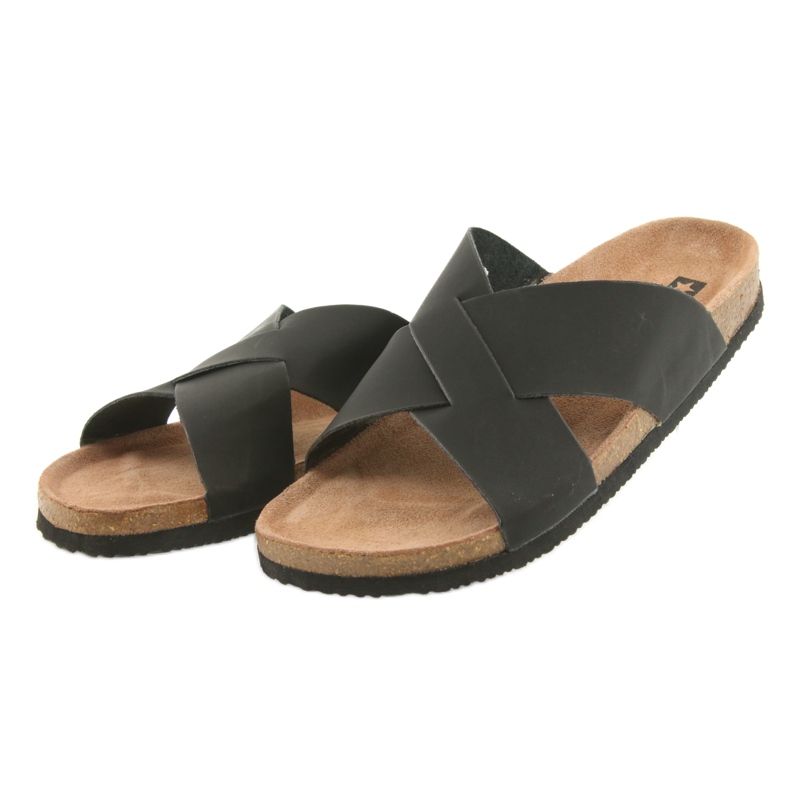 Férfi profilozott Big Star 174603 fekete papucs 3