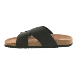 Férfi profilozott Big Star 174603 fekete papucs 2