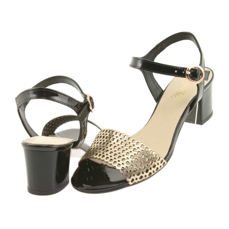 Espinto Fekete / arany szandál sárga 4