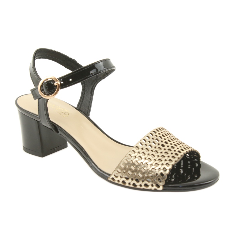 Espinto Fekete / arany szandál sárga 1