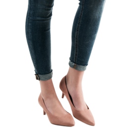 SHELOVET Porított velúr sarok rózsaszín 1