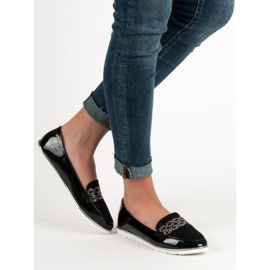 SHELOVET Lakkozott cipók fekete 1