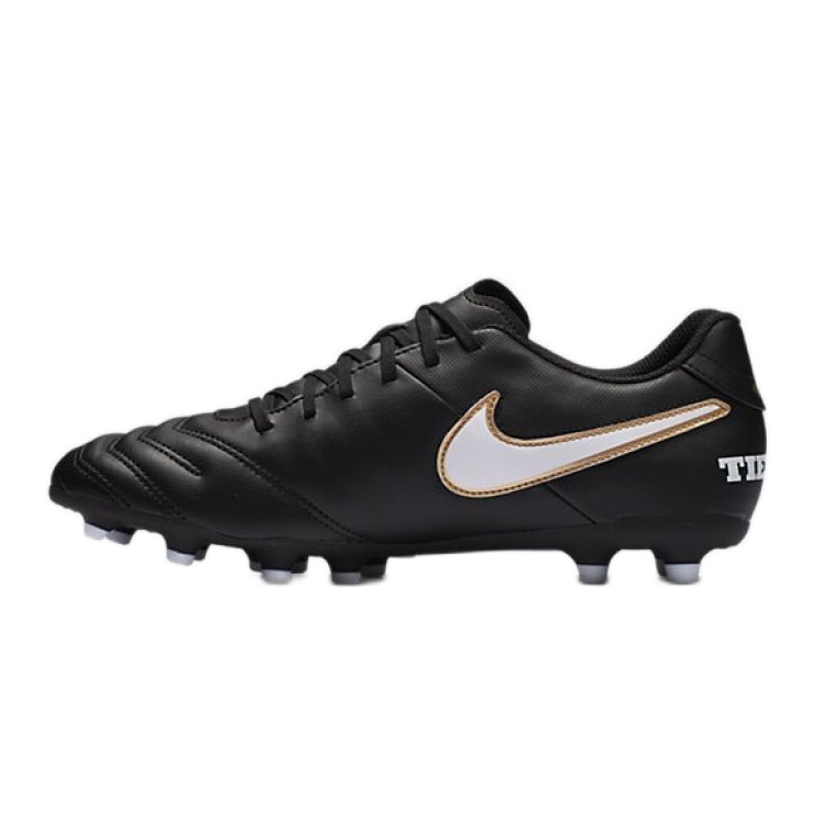 Nike Tiempo Rio Iii Fg M 819233-010 futballcipő fekete fekete 2