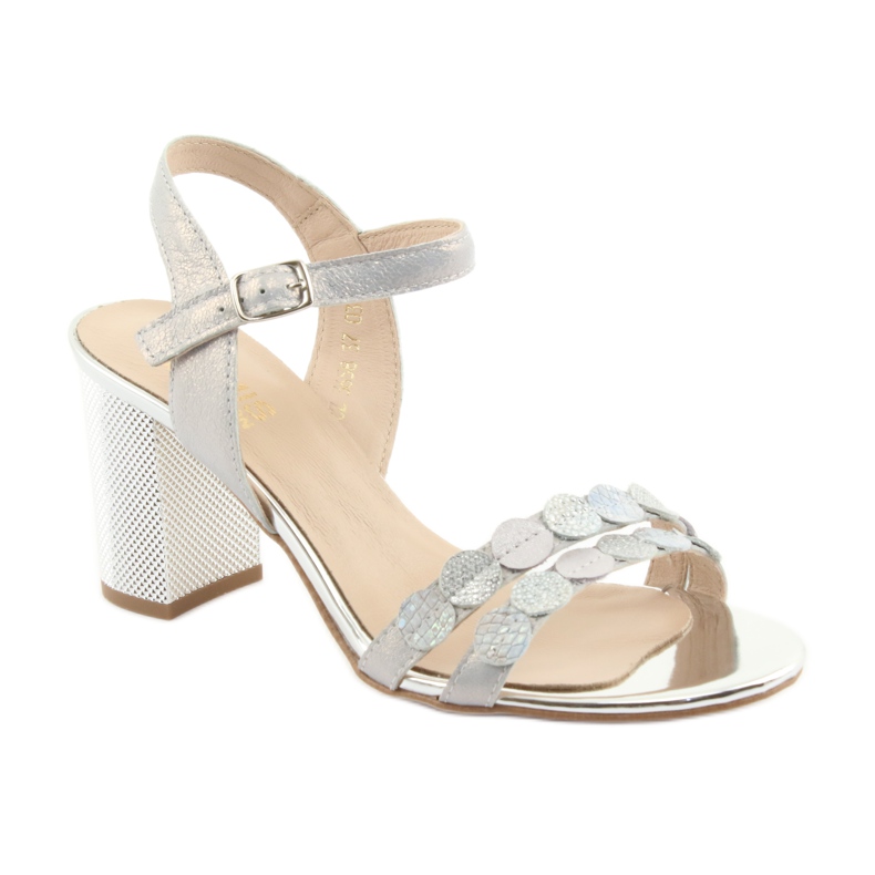 Női ezüst szandál Gamis 3658 kék szürke rózsaszín 2