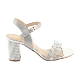 Női ezüst szandál Gamis 3658 kék szürke rózsaszín 1