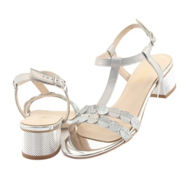 Szandál női csíkos Gamis 3661 szürke gyöngy 4