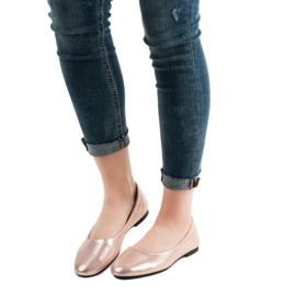 SHELOVET Rózsa arany csillogó balerinák rózsaszín 1