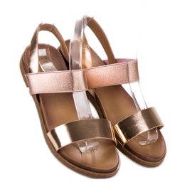 Laura Mode Csúsztatható szandál sárga 1