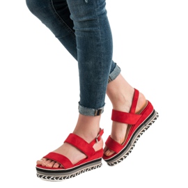 Primavera Boho Wedge szandál piros 1