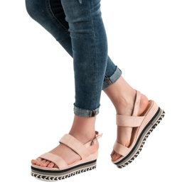 Primavera Boho Wedge szandál rózsaszín 2