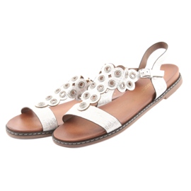 Sergio Leone Női szandál fehér szürke 3