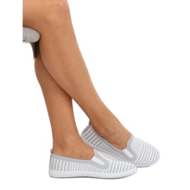 Szürke XJ-2909 Szürke slipon cipők fehér 1