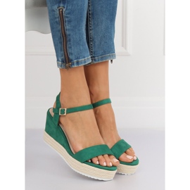 Zöld espadrilles ék szandál LY9109 Zöld 1