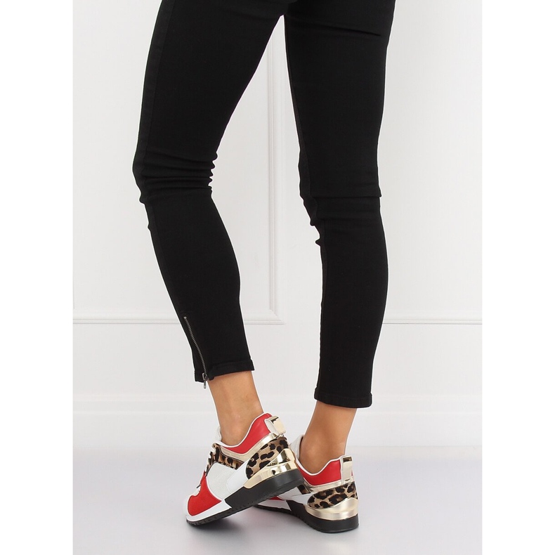 Fehér sportcipő B-01 WHITE / LEOPARD fekete barna sokszínű 1