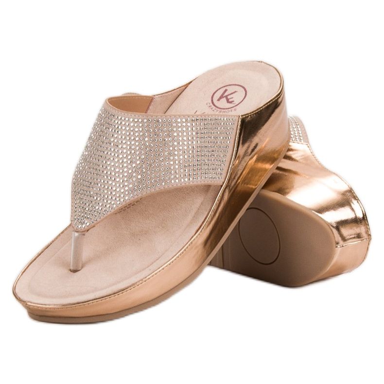 Kylie Wedge szandál sárga sokszínű 2