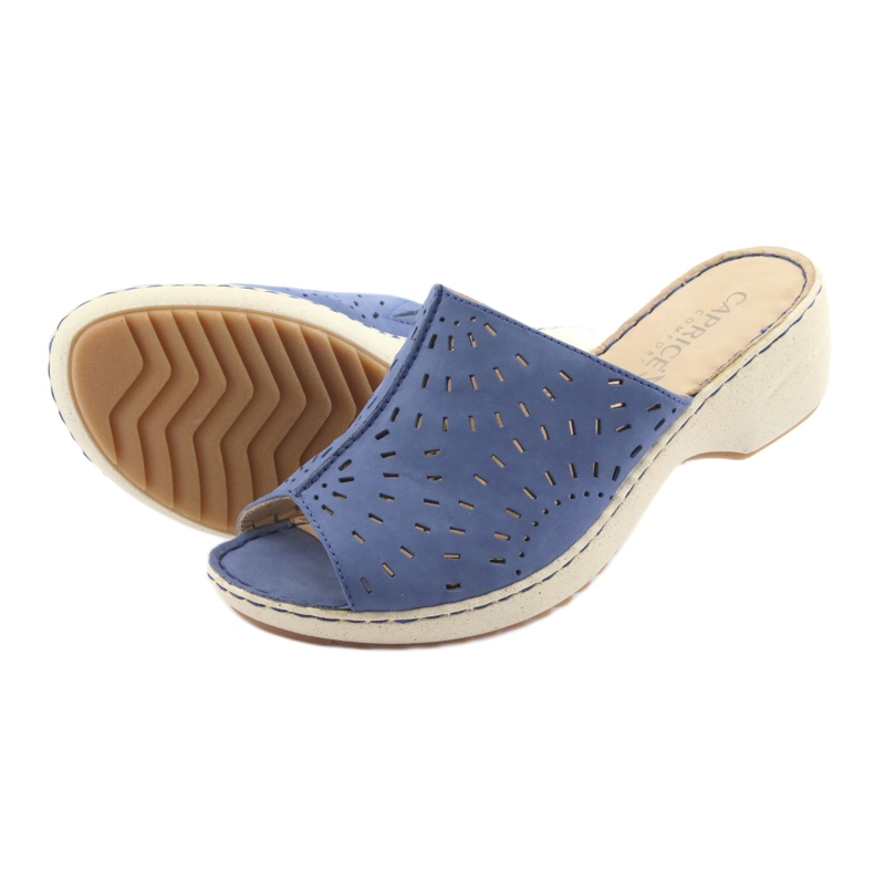 Női papucs ék Caprice 27351 farmer kék 5