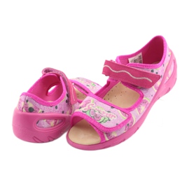 Befado gyermekcipő pu 433X030 zöld sárga rózsaszín 4