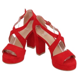 Piros VV-23 Piros szandál a platformon 1