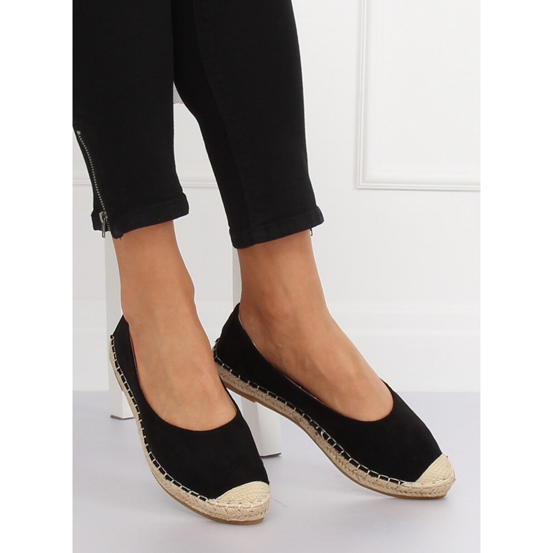 Fekete balerina espadrilles N-2980 Black 2