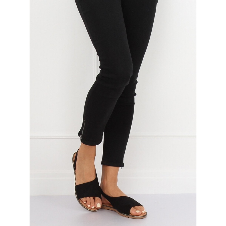 Fekete női aszimmetrikus szandál 982 Fekete 2