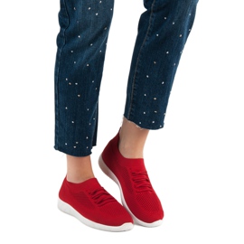 SHELOVET Csúsztatható sportcipő piros 2