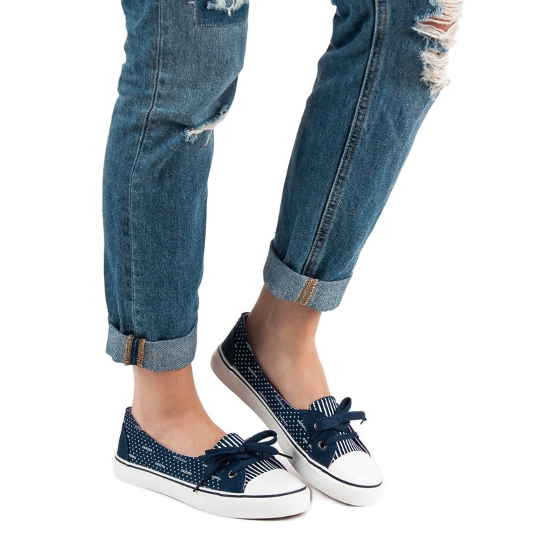 J. Star Navy Blue Low Cipők kék 2